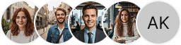 Multiple investor profile avatars on Tvirtene Augija trading review block